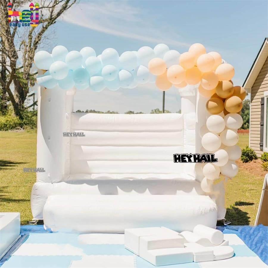 8x8ft white castle bounce house